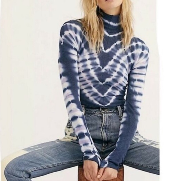 Free People Tops - Free People Navy Turtleneck Top